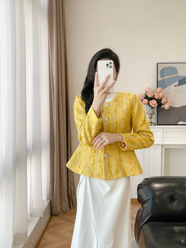 2025 Autumn/Winter New Chanel-Style Women's Cardigan, High-End Elegant Retro Rou