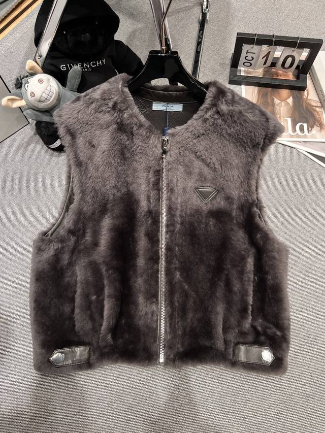 prad* 2025 Autumn/Winter New Merino Fur Vest, made with imported Australian Meri