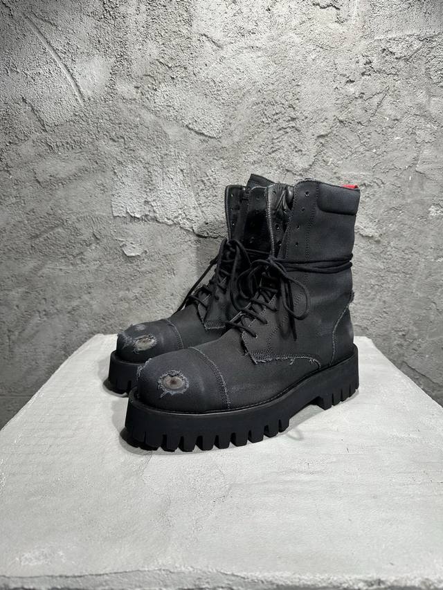 4 Autumn/Winter New Style Steel Toe Distressed High-Top Boots, Custom Made, Pure