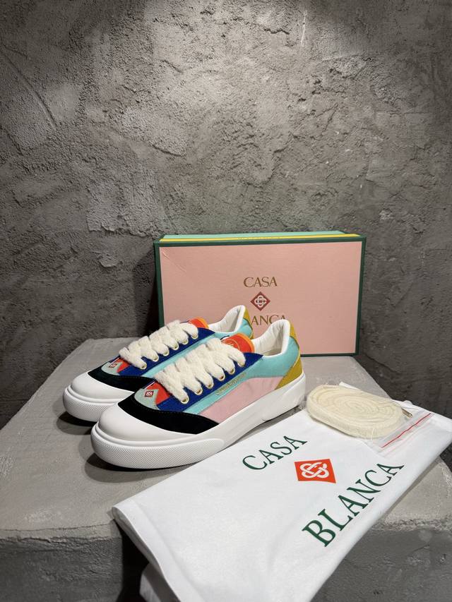 Casablanca 2025Ss New Color Block Casual Sports Shoes, Mold Opening, TPU Wear-re