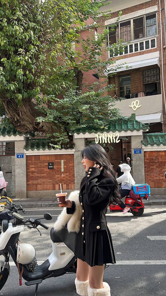 Designer Single-Breasted Pleated Suit Dress Black, Gray, Brown Smlp DDD