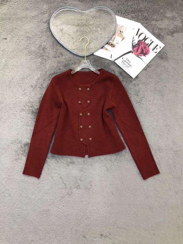 Chanel-style double-breasted cardigan sweater Smlp DDD