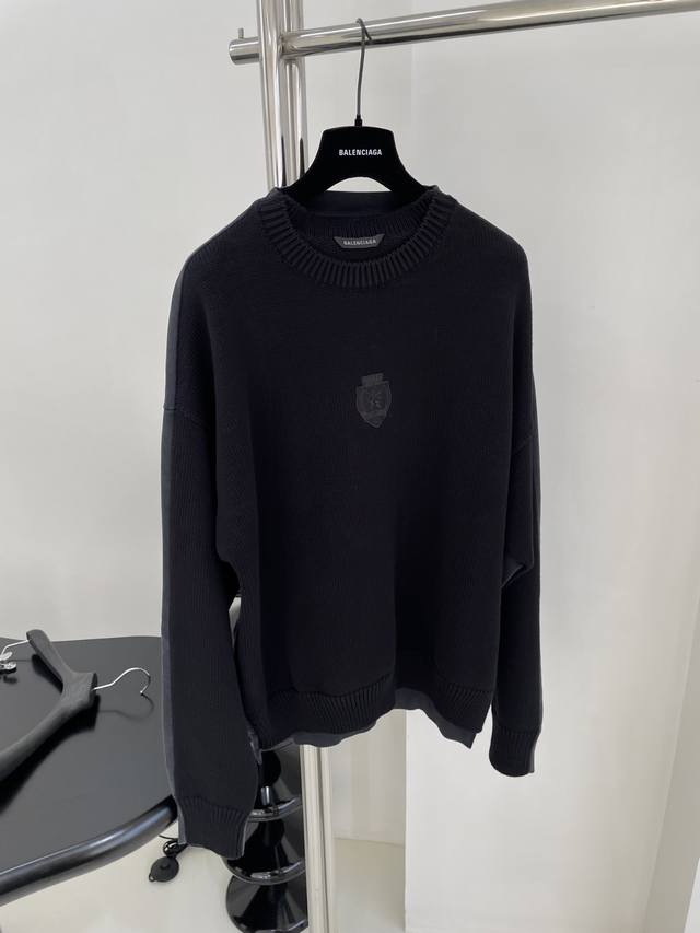 New Political Campaign Hybrid Sweatshirt with Knitwear Patchwork Design Black co