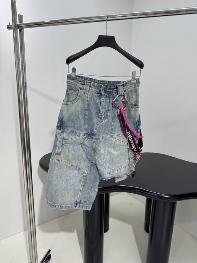 New Arrival Chain Pendant Oversized Denim Skirt Light Indigo Denim, Custom Dyed,