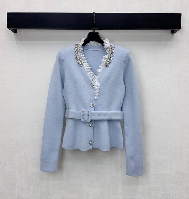 Self Portrai*2025 New Arrival: Heavy-duty Beaded Lace Knit Cardigan, Custom Made