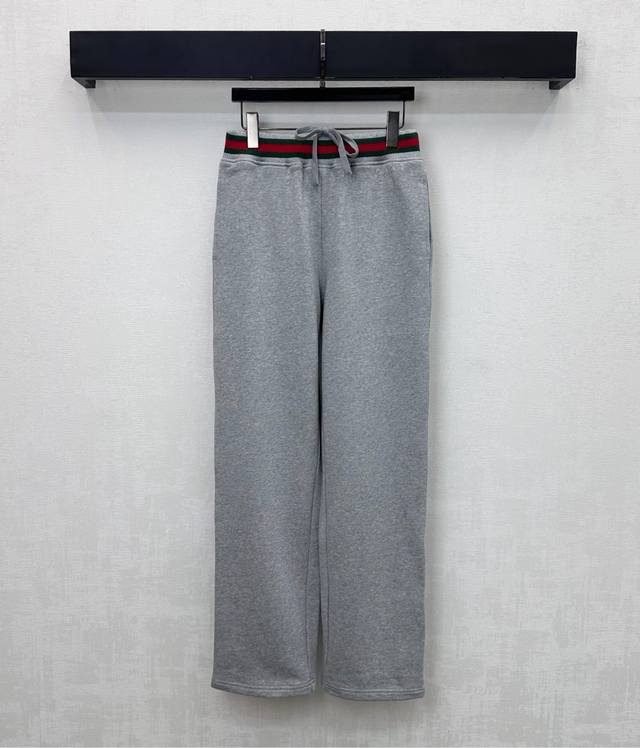 Gucc*2025 New Arrival: Drawstring Straight Leg Trousers, Custom Made with Import