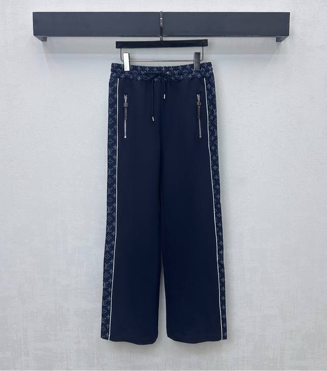 Louis Vuitto*2025 New Arrival: Patchwork Denim Jacquard Trousers, Custom Made wi