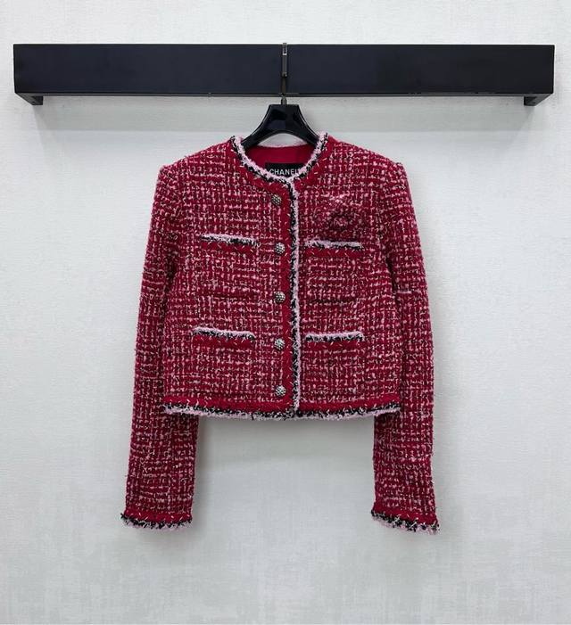 Chane*2025 New Arrival: Brooch-embroidered woven dress coat, custom-made Yb impo