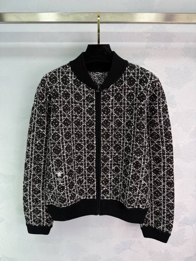 Dio*25 Autumn/Winter New Cannage Pattern Jacket, Classic Black and White Cannage
