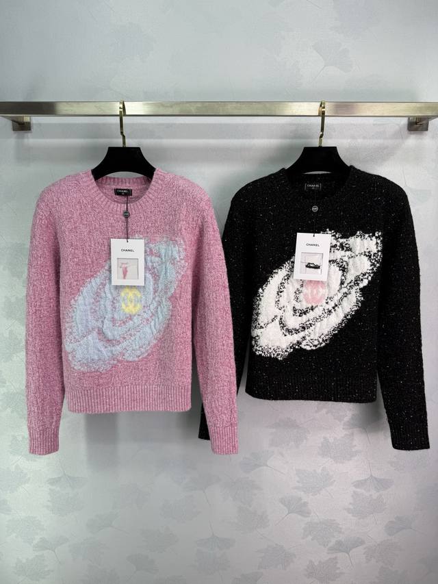 Ch*25 Autumn/Winter New Crew Neck Sweater, featuring a planet pattern as its hig