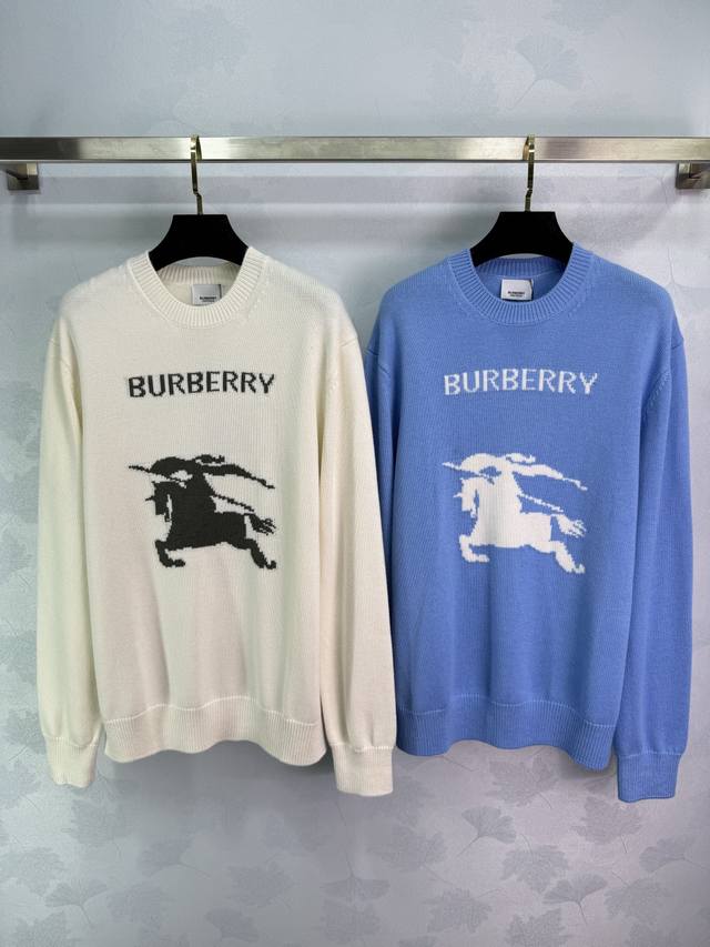 Bu*25 Autumn/Winter New Equestrian Knight Series Knit Sweater, wool and cashmere