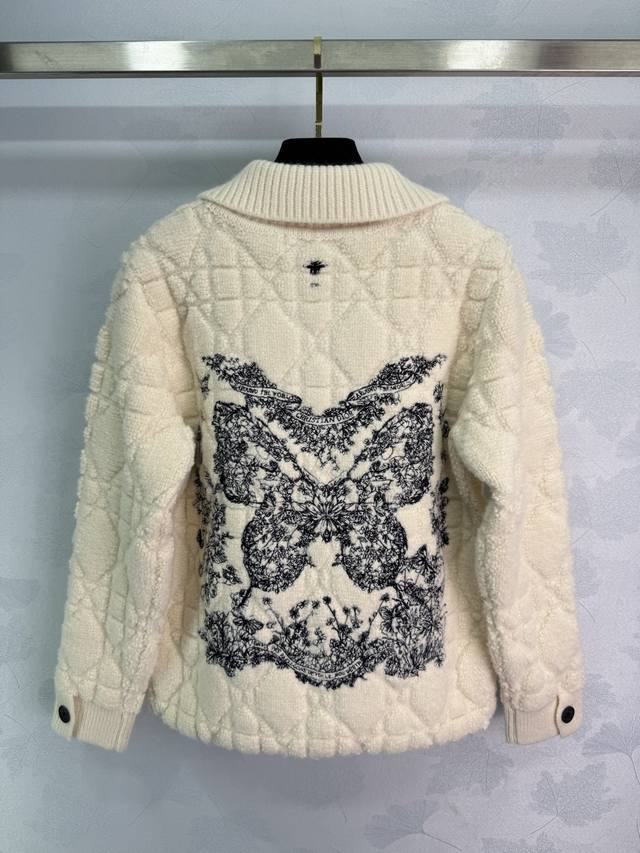 Dio* Autumn/Winter New Plaid Lapel Cardigan, soft and fluffy, with highly satura