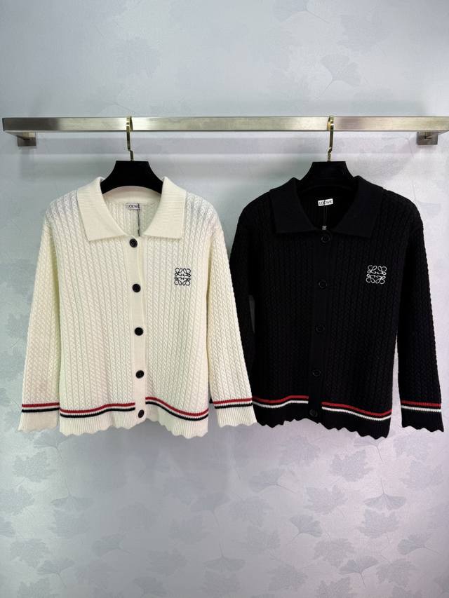 Loe*25 Autumn/Winter New Style Collared Knit Cardigan with Chunky Knit Texture,