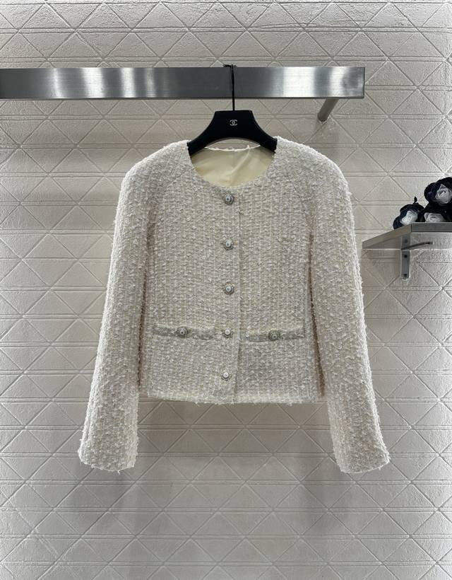 Chane* 2025 New Arrival Coarse Wool Crew Neck Dress Jacket Custom Yb Imported co