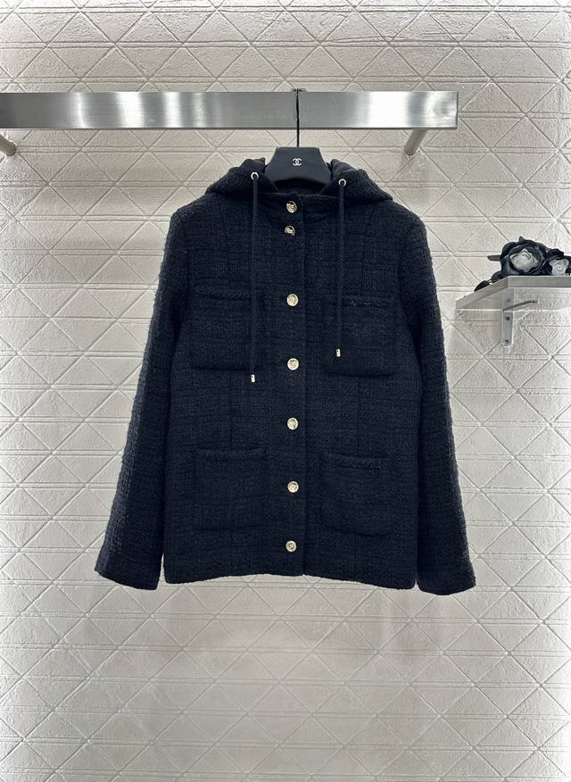 Chane* 2025 New Arrival Detachable Hooded Coarse Wool Jacket Custom Yb Imported