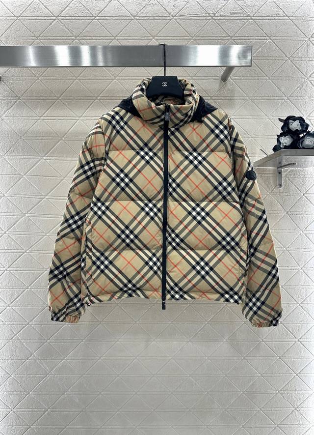 Bbr* 2025 New Arrival Hidden Detachable Hooded Plaid Down Jacket Custom Yb windp