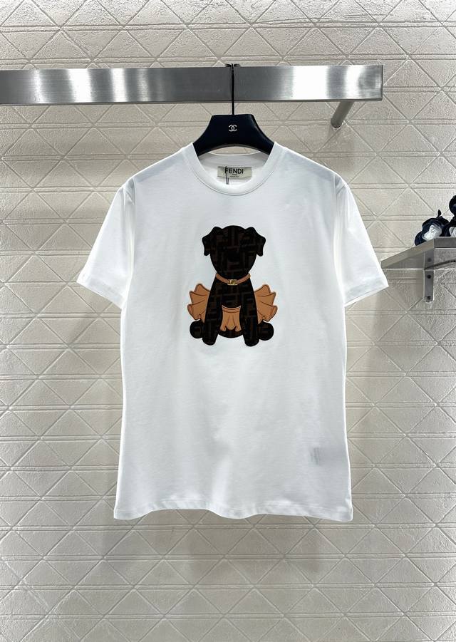 Fend* 2025 New Arrival Round Neck Jacquard Cartoon Custom Yb twill cotton materi
