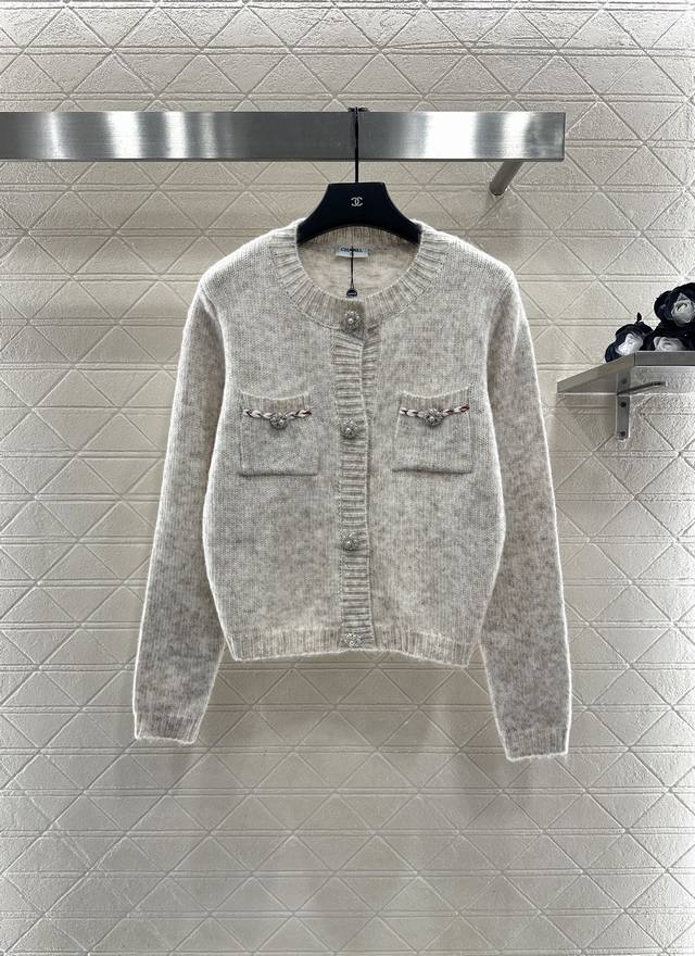 Chane* 2025 New Arrival Crew Neck Knit Cardigan Custom Yb wool knit material, hi