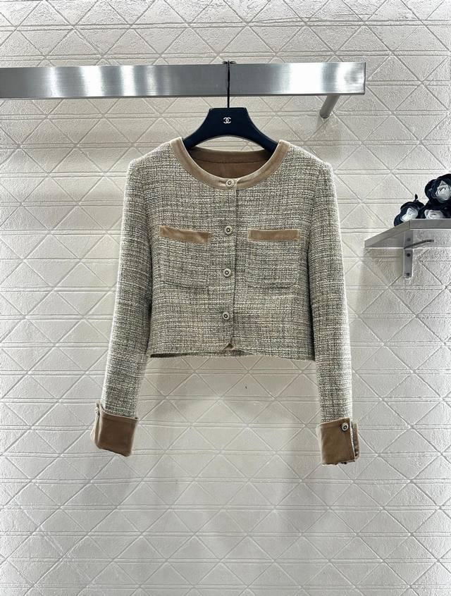 Chane* 2025 New Arrival Velvet-Trimmed Jacket and Skirt Set Custom-made imported