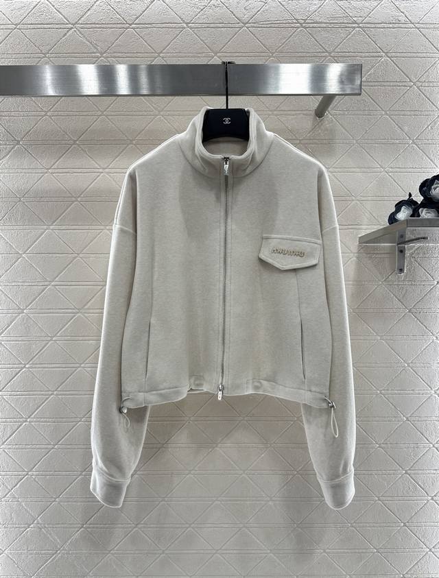 Miumi* 2025 New Arrival Zipper Jacket and Pants Set Custom-made imported Yb mate