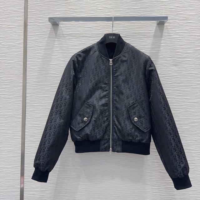 Christian Dio* 2025Fw Latest Jacquard Quilted Baseball Jacket - Classic and styl