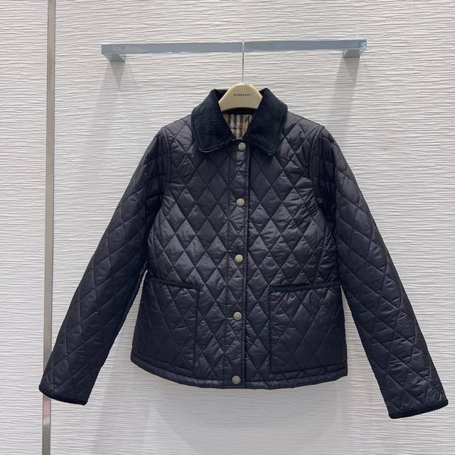 Burberr* 2025Fw New Style Cotton-padded Jacket: Excellent overall warmth, casual