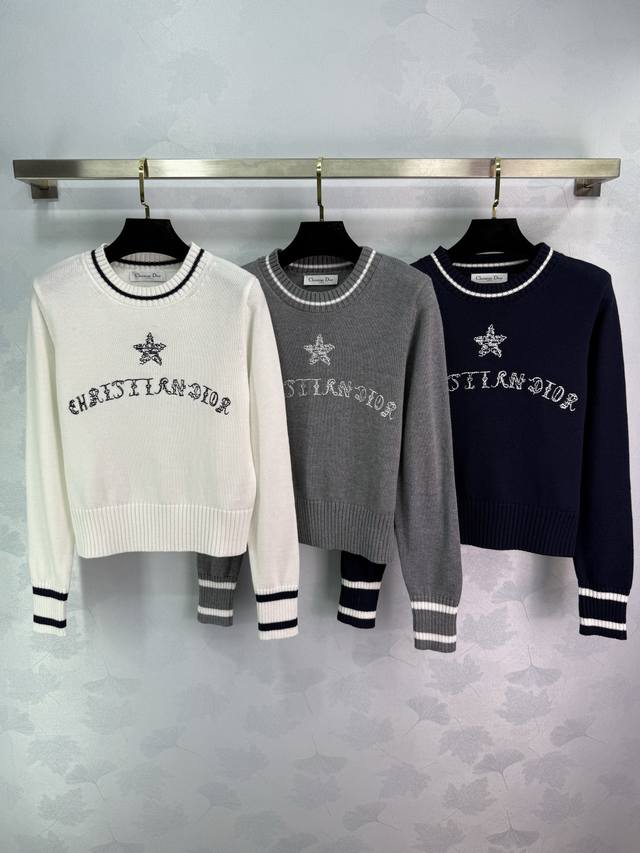 Dio*25 Autumn/Winter New Knit Sweater, super soft wool material, embroidered let