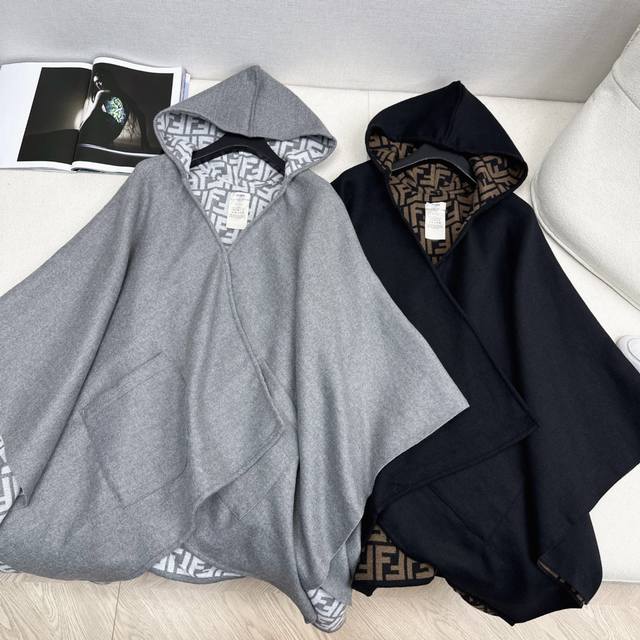 Exclusive First Release Fd 25Ss Autumn/Winter Newest Classic Pattern Wool Shawl,