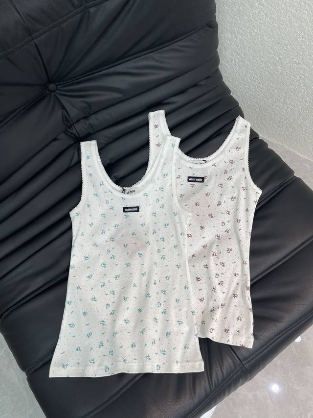 Miumi*26 Early Spring New Arrival All-Over Floral Print Stretch Vest, High-Elast