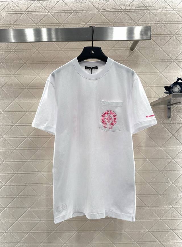 Chrome Hear*2025 New Arrival Letter Print Short-Sleeve Top Made of custom Yb twi