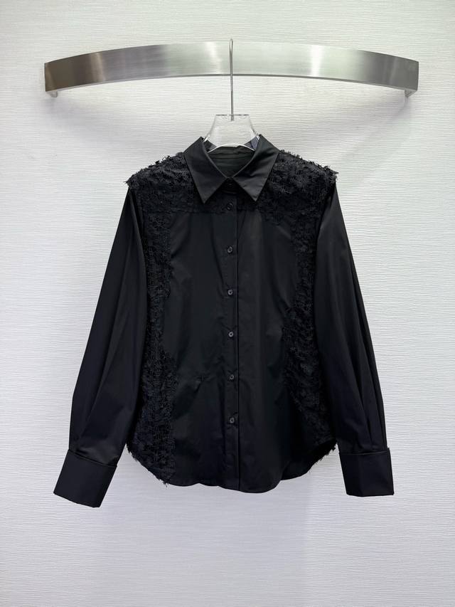 Dio* 25Ss Autumn/Winter New Long-Sleeved Shirt with Lace Trim and Embroidered Be