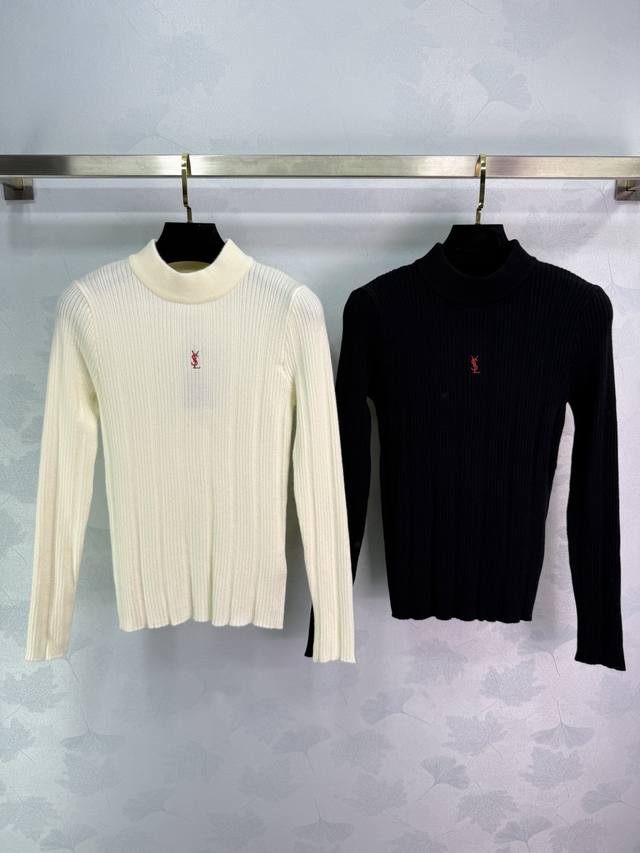 Ys*25 Autumn/Winter New Arrival High-Neck Knit Sweater. Classic vertical stripe