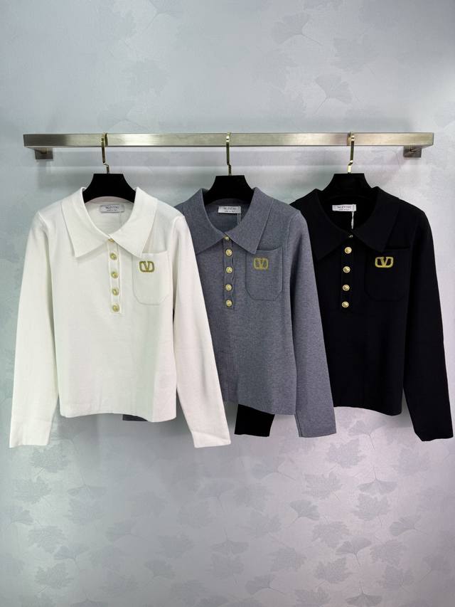 Va*25 Early Autumn New Polo Collar Wool Knit Sweater, Soft and Delicate, Warm an