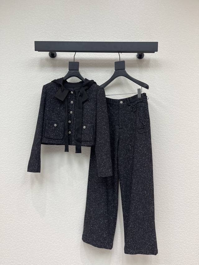 Chane*25 Autumn/Winter New Arrival Sweet Butterfly Bow Tie Hooded Knitted Jacket