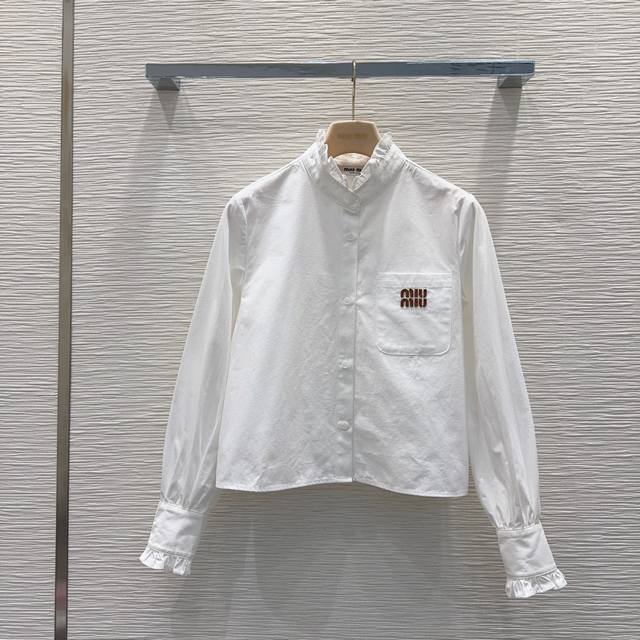 Miu Mi* 2025Fw New Style Shirt: Understated luxury, three-dimensional tailoring,