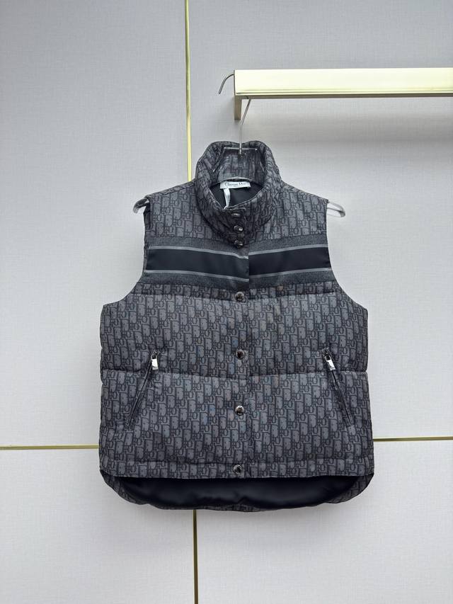 Dio* 25Ss Autumn/Winter New Vest Down Jacket, Monogram Jacquard Fabric Filled wi
