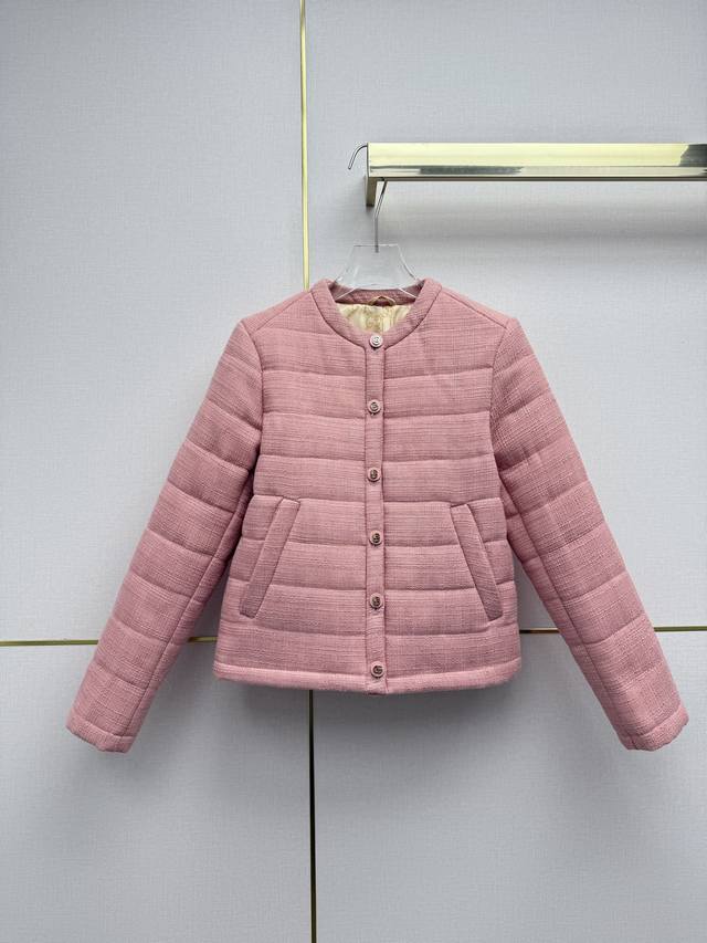 Gucc* 25Ss Autumn/Winter New Lace Collar Cotton Jacket with Double G Button Deco