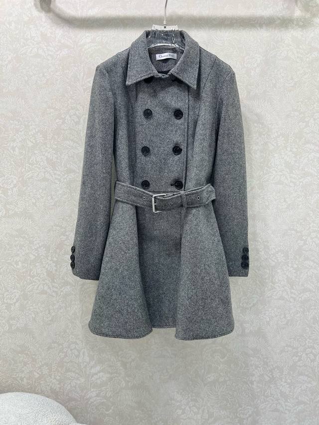 Dio*25 New Lapel Double-Breasted Belt Dress: Simple and elegant, with high-end c