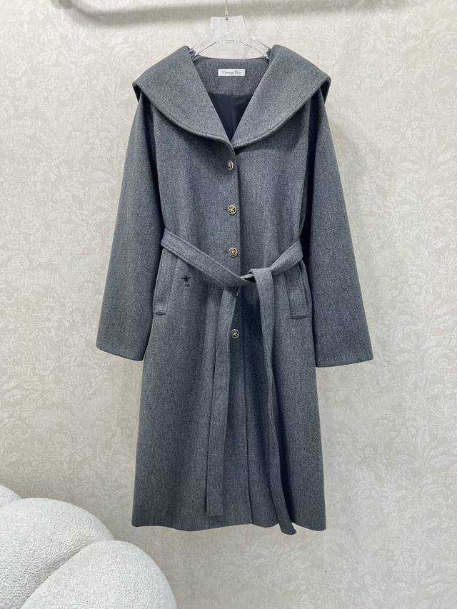 Dio*25 Autumn/Winter New Style Shawl Wool Long Dress Coat Custom Yb Imported Woo