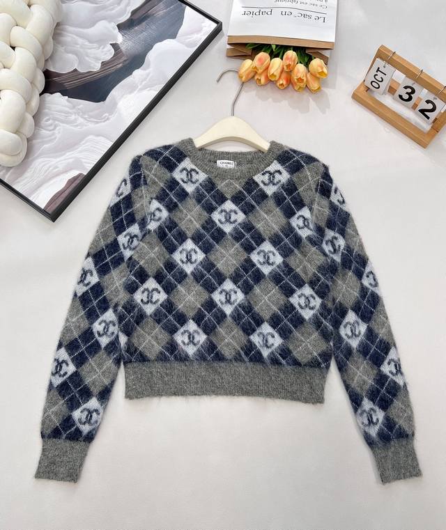 Chanel Quilted Logo Mohair Red Pullover Sweater This one resonates with me aesth