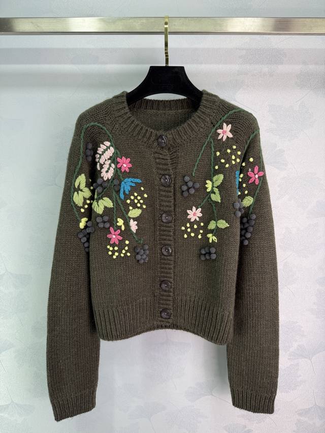 Ch*25 Autumn/Winter New Style Sweater Cardigan, featuring heavy-duty hand embroi