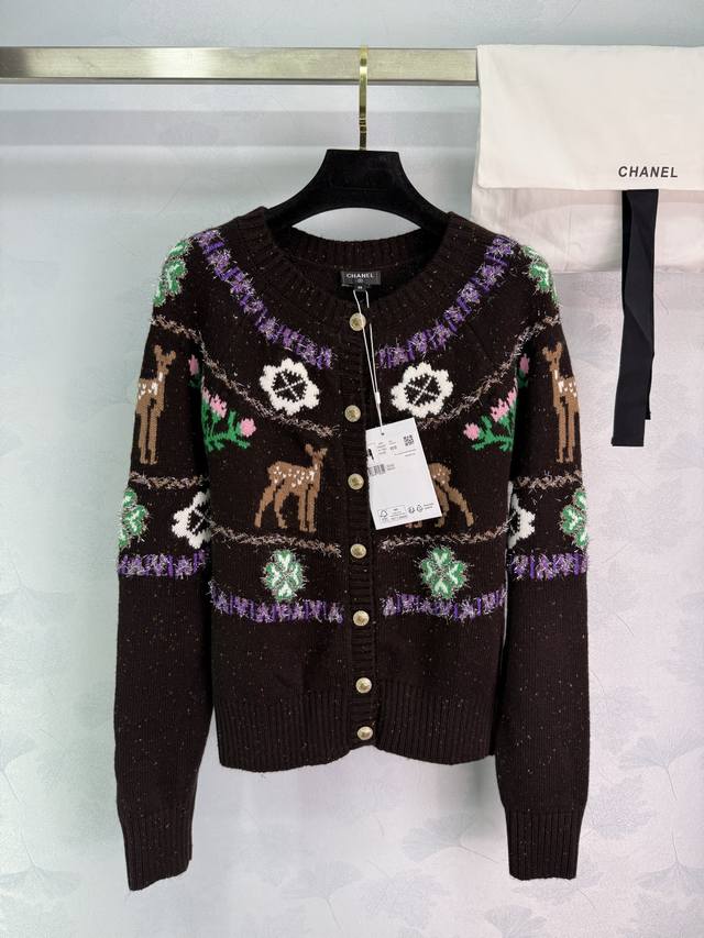 Ch*25N Coconeige Ski Collection Cardigan. A very wintery Christmas Fair Isle cro