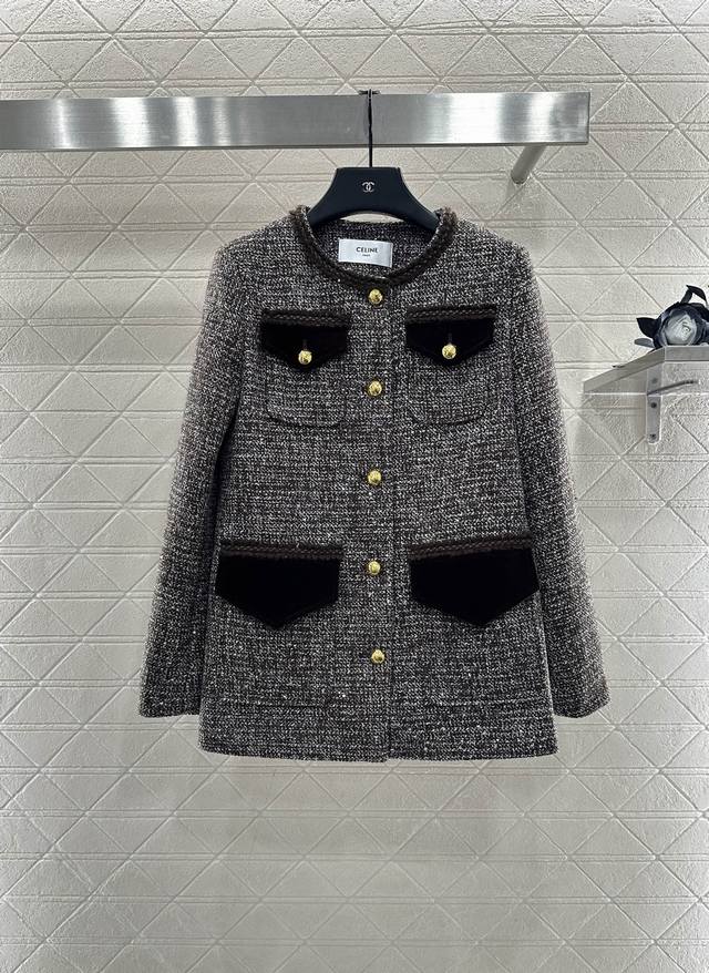 Celin*2025 New Arrival Round Neck Tied Knitted Dress Jacket Custom Yb Imported c