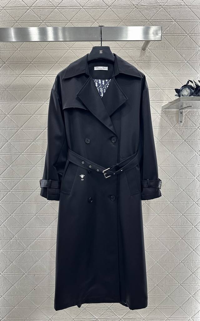 Dio*2025 New Arrival Double-breasted Long Trench Coat with Lapel Custom-made Yb