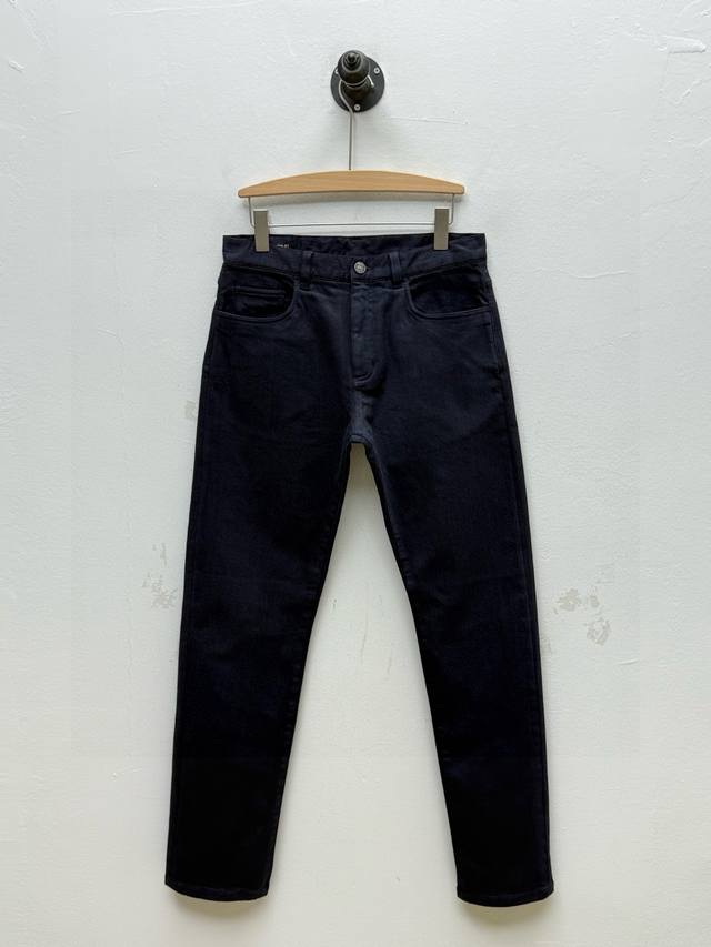 Zz Logo-decorated cotton-linen five-pocket jeans, export surplus Autumn series O