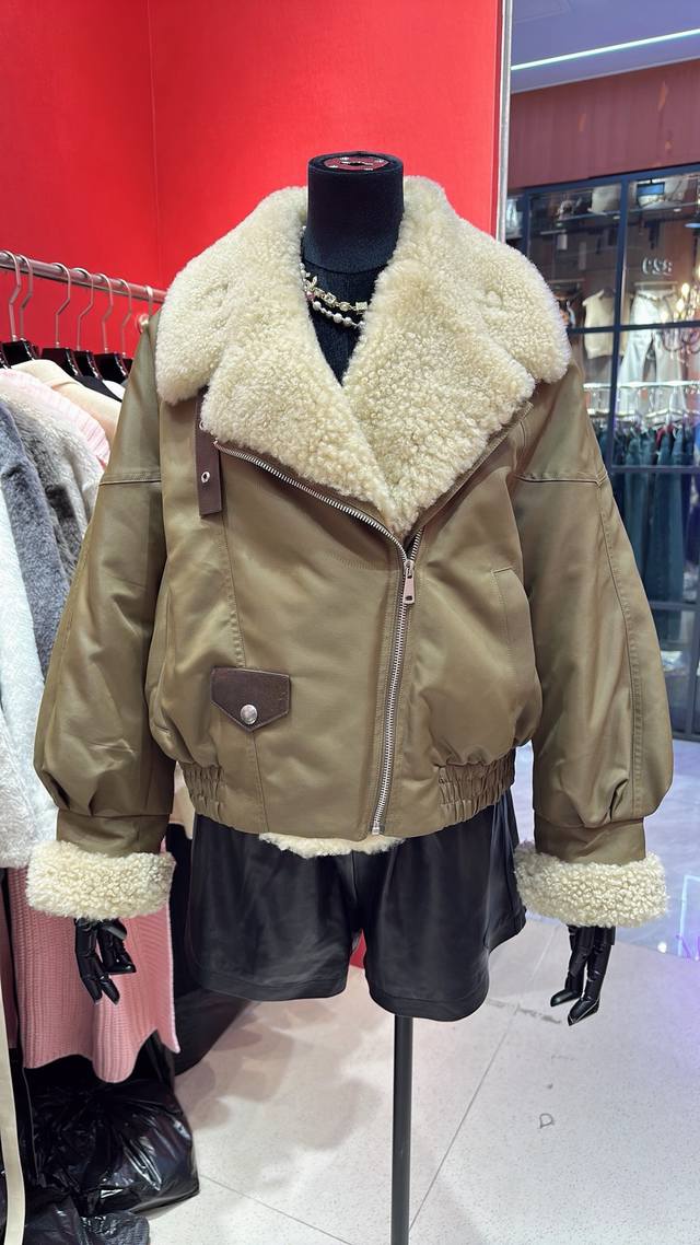 Balenciaga* Lambswool Collar White Goose Down Lining Sizes S Mp Lp XL DDD