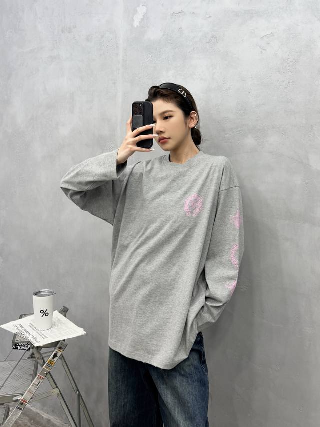 Chrome Hearts | New Long-Sleeve T-Shirt, Garment Washed and Damper-Done with 5