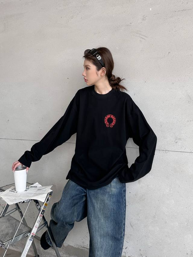 Chrome Hearts | New Long-Sleeve T-Shirt, Garment Washed and Damper-Done with Mu