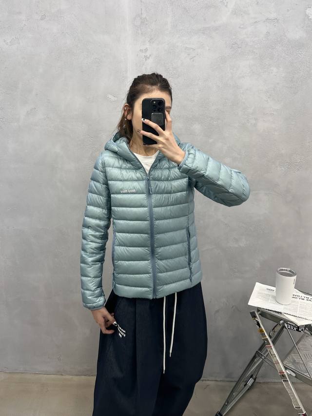 Miu | New down jacket, classic imported printed label, hand-stitched multi-space