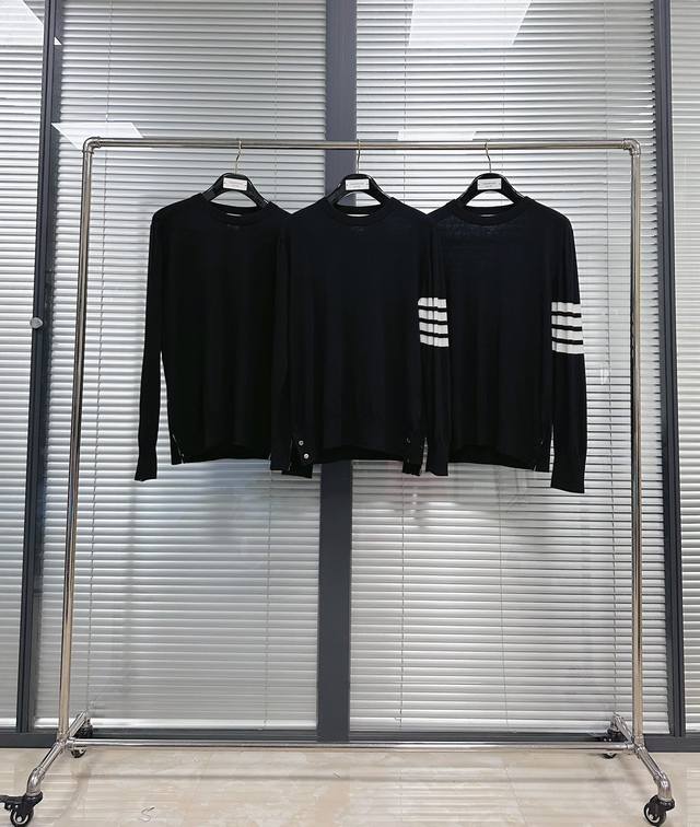 Classic Crew Neck Knitted Fine Wool Crew Neck Sweater 16-gauge three-system imp